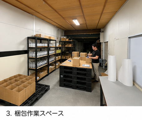 梱包作業スペース